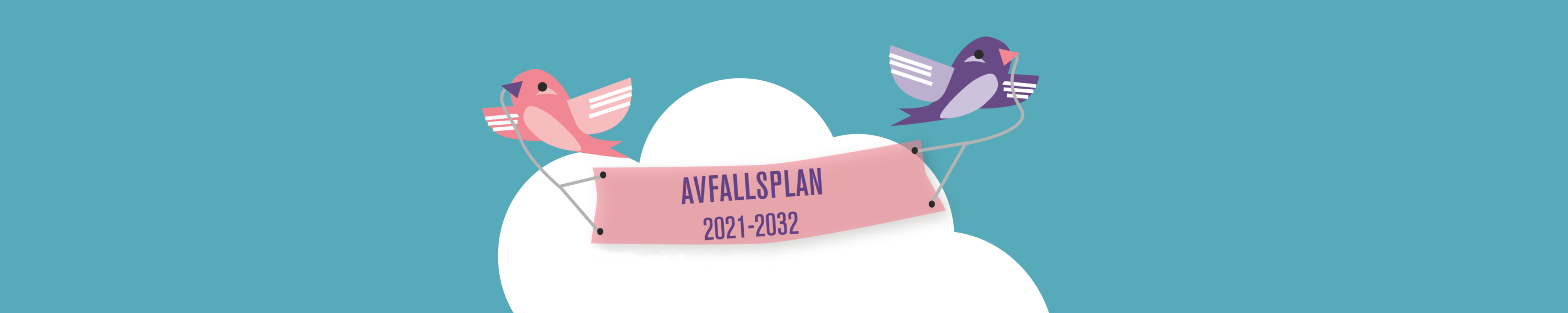 Bild med texten Avfallsplan 2021-2032 Lätt att göra rätt